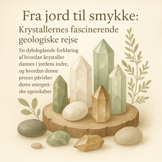 Fra jord til smykke: Krystallernes fascinerende geologiske rejse - En dybdegående forklaring af hvordan krystaller dannes i jordens indre, og hvordan denne proces påvirker deres energetiske egenskaber.