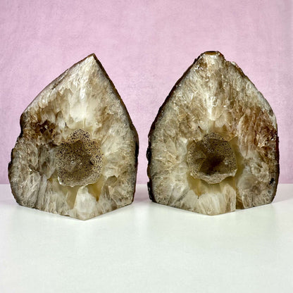 Kvarts bogstøtte, brun