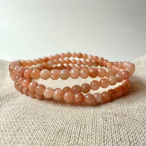 Fersken Månesten armbånd