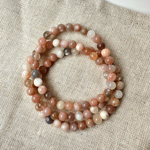 Månesten mix armbånd 6mm