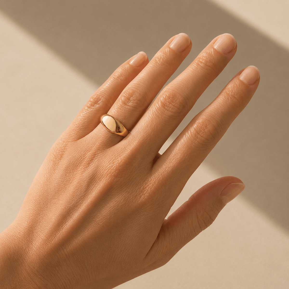 Sienna fingerring, gylden, billede 2